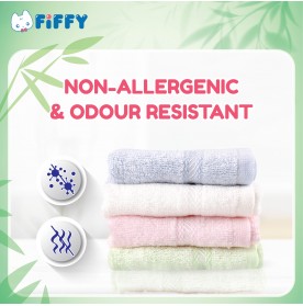 FIFFY BAMBOO FIBER FACE TOWEL (4PCS) 18242