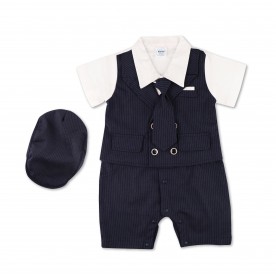 FIFFY HANDSOME PRINCE ROMPER SUIT WITH HAT