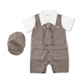 FIFFY HANDSOME PRINCE ROMPER SUIT WITH HAT
