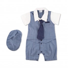 FIFFY GENTLE PRINCE ROMPER SUIT WITH HAT