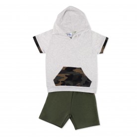 FIFFY ARMY GAME T-SHIRT WITH HOODED