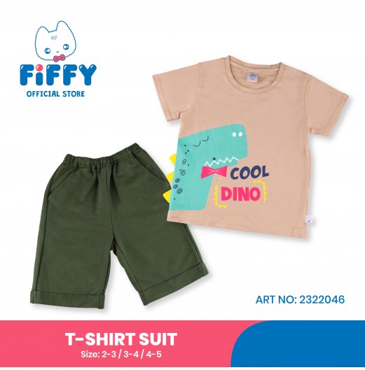 FIFFY HANDSOME DINO T-SHIRT SUIT