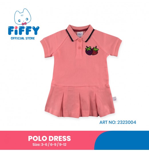 FIFFY SWEETY STRAWBERRY POLO DRESS