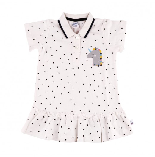 FIFFY COLOURFUL UNICORN POLO DRESS