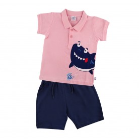 FIFFY BABY SHARK POLO T-SHIRT SUIT
