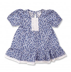FIFFY DRESS BLUEKY FLOWER