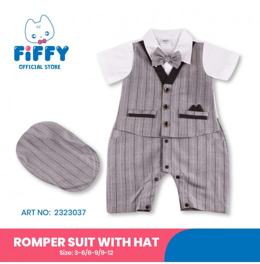 FIFFY HANDSOME DETECTIVE ROMPER SUIT WITH HAT