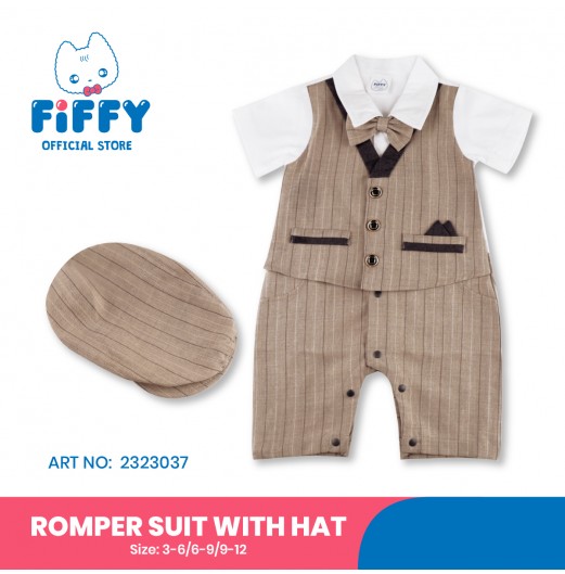 FIFFY HANDSOME DETECTIVE ROMPER SUIT WITH HAT