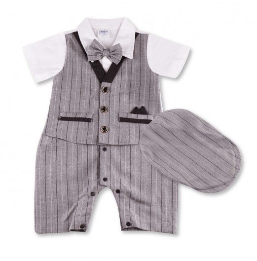 FIFFY HANDSOME DETECTIVE ROMPER SUIT WITH HAT