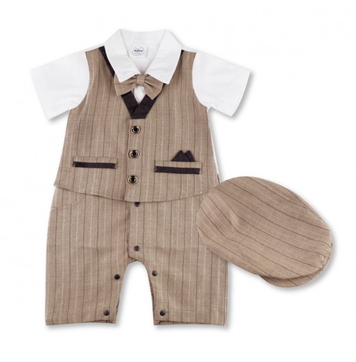 FIFFY HANDSOME DETECTIVE ROMPER SUIT WITH HAT