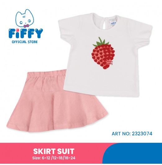 FIFFY STRAWBERRY SKIRT SUIT