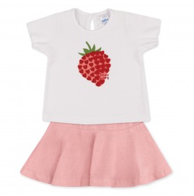 FIFFY STRAWBERRY SKIRT SUIT