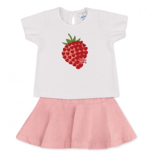 FIFFY STRAWBERRY SKIRT SUIT