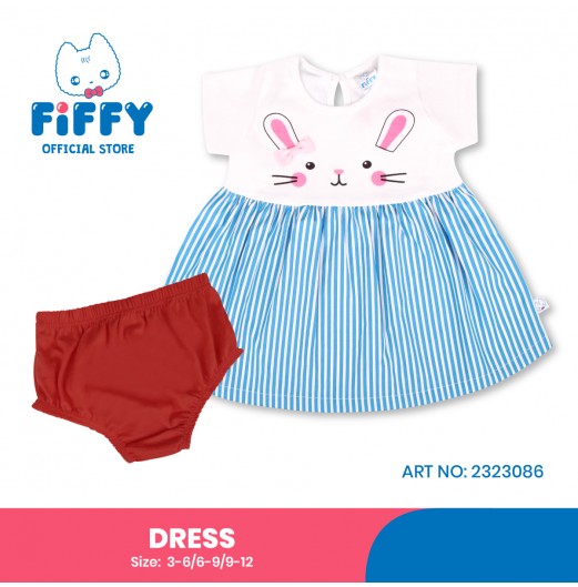 FIFFY BUNNY STRIPE DRESS