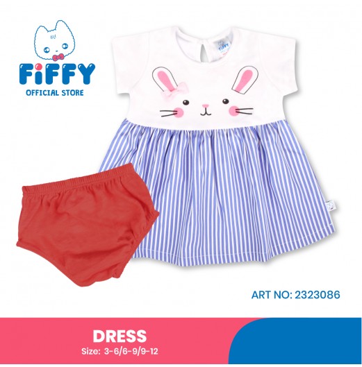 FIFFY BUNNY STRIPE DRESS