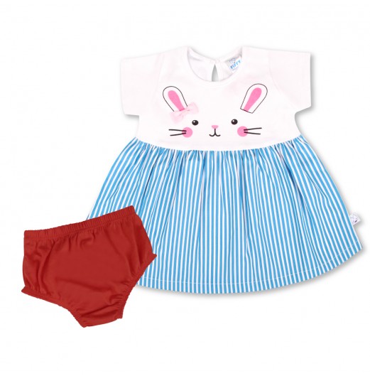 FIFFY BUNNY STRIPE DRESS