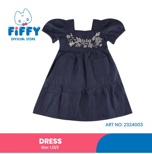 FIFFY FLORAL EMBROIDERY DRESS