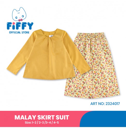 FIFFY GARDEN SPLENDOR MALAY SKIRT SUIT