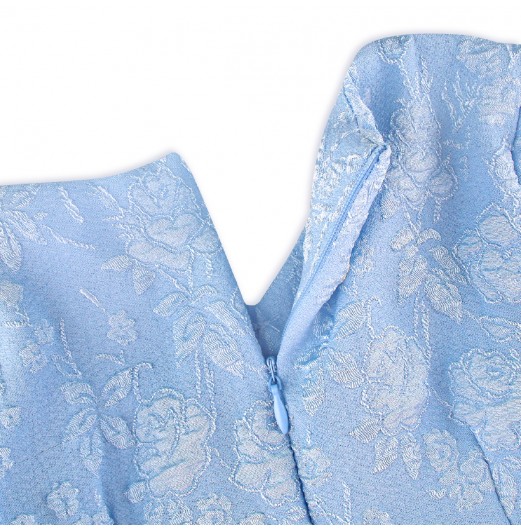 FIFFY BLUE BLOSSOM MALAY SKIRT SUIT