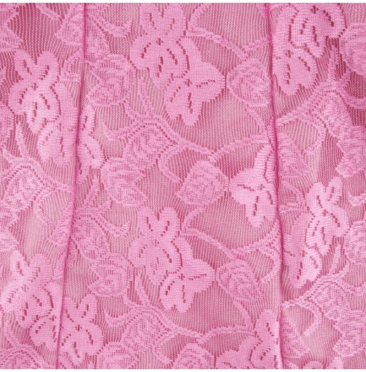 FIFFY PINK LACE ELEGANCE MALAY SKIRT SUIT