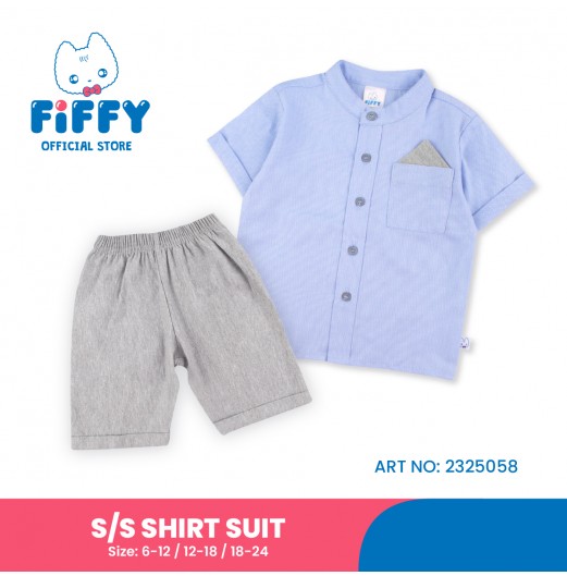 FIFFY BAJU BAYI CLASSIC CHARMER SHORT SLEEVE SHIRT SUIT (2325058)