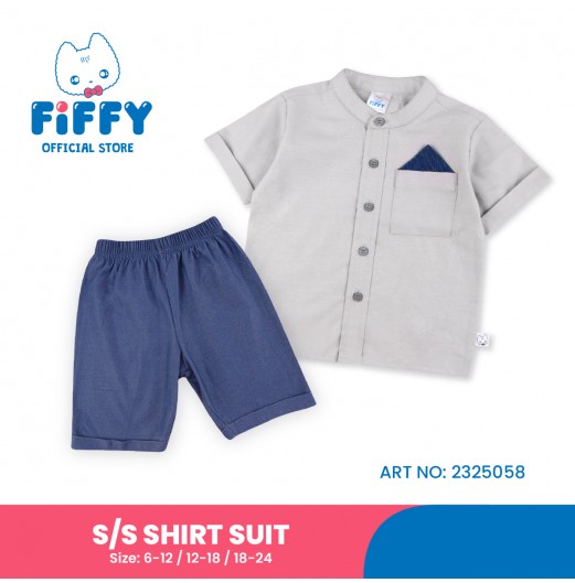 FIFFY BAJU BAYI CLASSIC CHARMER SHORT SLEEVE SHIRT SUIT (2325058)