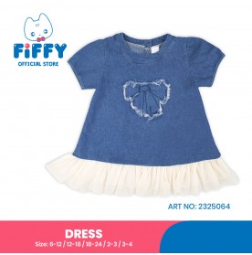 FIFFY FRILLY BOW BAJU BAYI DRESS (2325064)