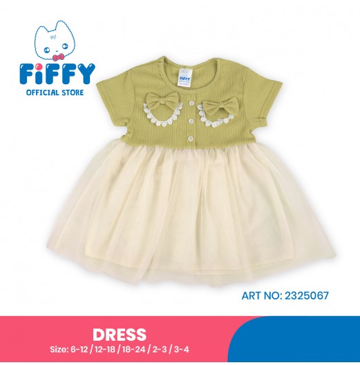FIFFY BAJU BAYI SWEERT RUFFLE TRIO DRESS (2325067)