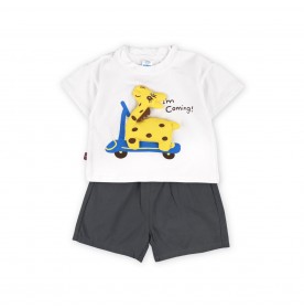 FIFFY BAJU BAYI GIRAFFE COMING T-SHIRT SUIT 3D (2325073)