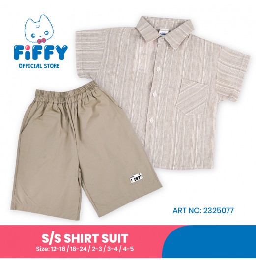 FIFFY BAJU BAYI LITTLE GENTLEMEN SHORT SLEEVE SHIRT SUIT (2325077)