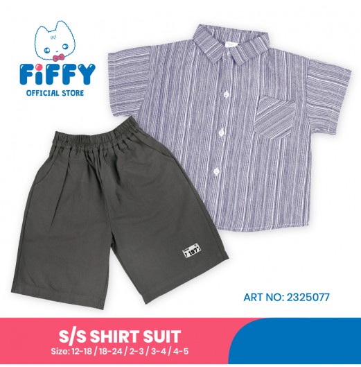 FIFFY BAJU BAYI LITTLE GENTLEMEN SHORT SLEEVE SHIRT SUIT (2325077)
