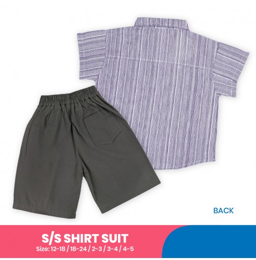 FIFFY BAJU BAYI LITTLE GENTLEMEN SHORT SLEEVE SHIRT SUIT (2325077)