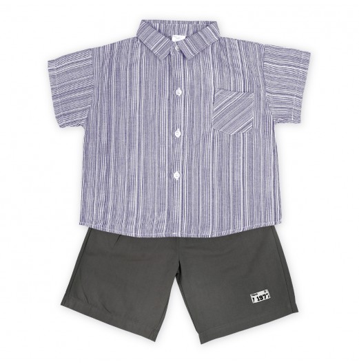 FIFFY BAJU BAYI LITTLE GENTLEMEN SHORT SLEEVE SHIRT SUIT (2325077)