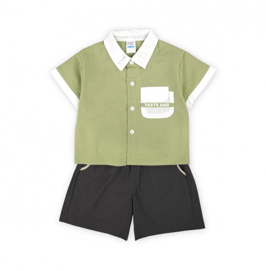 FIFFY BAJU BAYI TASTE AND SHORT SLEEVE SHIRT SUIT (2325084)