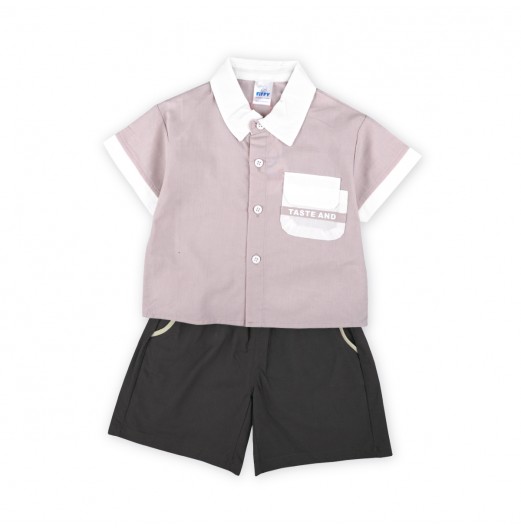 FIFFY BAJU BAYI TASTE AND SHORT SLEEVE SHIRT SUIT (2325084)