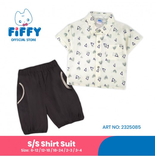 FIFFY BAJU BAYI SMILEY LOVE SHORT SLEEVE SHIRT SUIT (2325085)