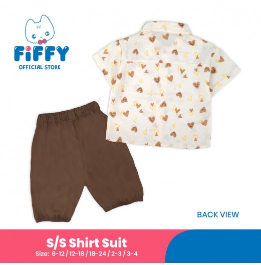 FIFFY BAJU BAYI SMILEY LOVE SHORT SLEEVE SHIRT SUIT (2325085)