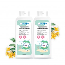 FIFFY BOTANICAL BABY POWDER (500GM X 2) -2515