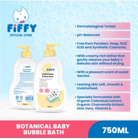 FIFFY BOTANICAL BABY BUBBLE BATH & NOURISH SHAMPOO COMBO (FO26003)