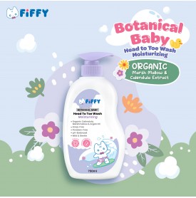 FIFFY MOISTURIZING BOTANICAL BABY HEAD TO TOE WASH (750ML BOTTLE / 600ML REFILL) -2524/98-14-007/FO23002