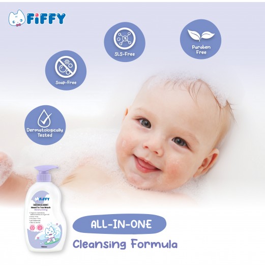 SHOP ALL - FIFFY MOISTURIZING BOTANICAL BABY HEAD TO TOE WASH (750ML BOTTLE / 600ML REFILL) 