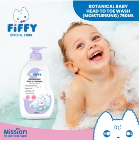 FIFFY MOISTURIZING BOTANICAL BABY HEAD TO TOE WASH (750ML BOTTLE / 600ML REFILL) -2524/98-14-007/FO23002
