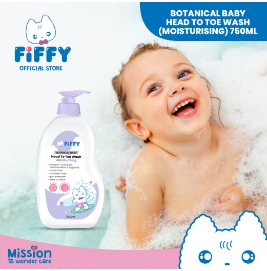 SHOP ALL - FIFFY MOISTURIZING BOTANICAL BABY HEAD TO TOE WASH (750ML BOTTLE / 600ML REFILL) 