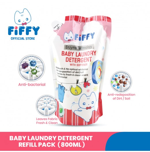 Laundry Detergents - FIFFY BABY ENZYME LAUNDRY DETERGENT REFILL PACK 800ml