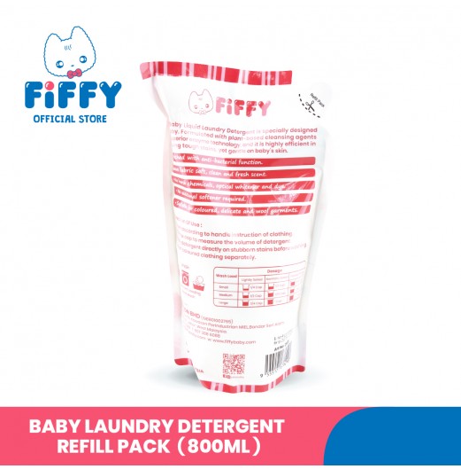 Laundry Detergents - FIFFY BABY ENZYME LAUNDRY DETERGENT REFILL PACK 800ml