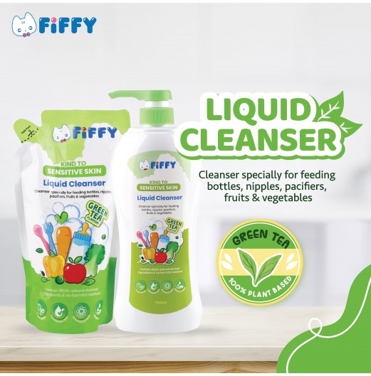 FIFFY BABY LIQUID CLEANSER REFILL PACK GREEN TEA FLAVOR (600ML)