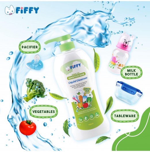 FIFFY BABY LIQUID CLEANSER REFILL PACK GREEN TEA FLAVOR (600ML)