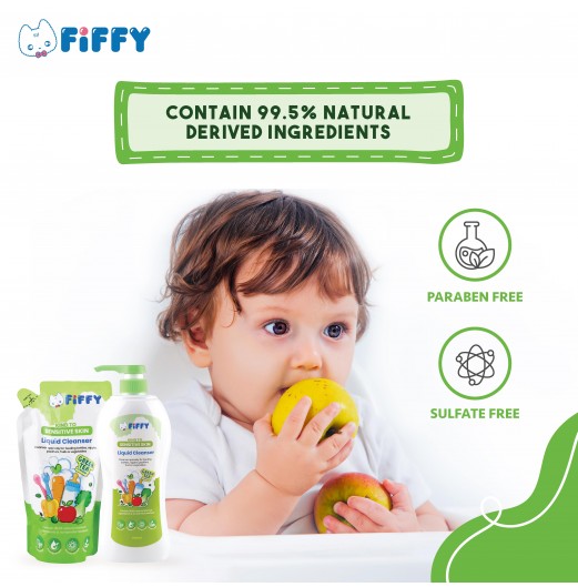 FIFFY BABY LIQUID CLEANSER REFILL PACK GREEN TEA FLAVOR (600ML)