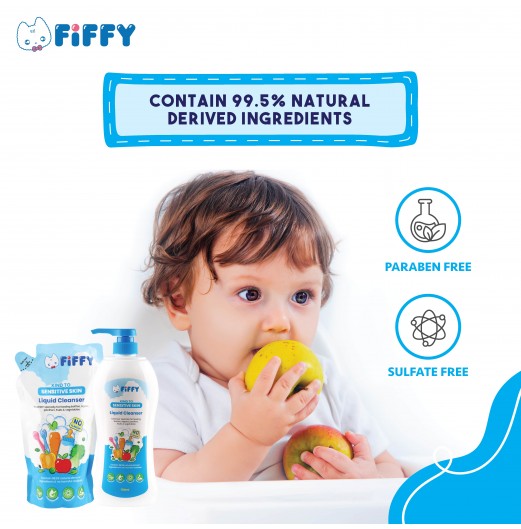 FIFFY BABY LIQUID CLEANSER VALUE PACK NO FLAVOUR (750ML +600ML)