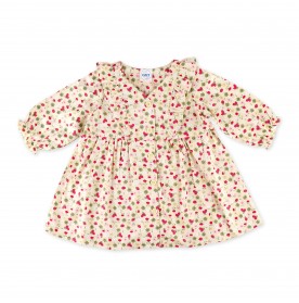 FIFFY STRAWBERRY FLOWER DRESS